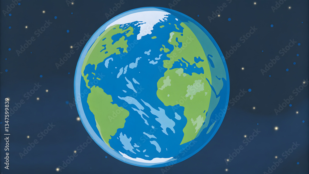 Clear cartoon like photo that shows the earth Clear cartoon like photo that shows the earth