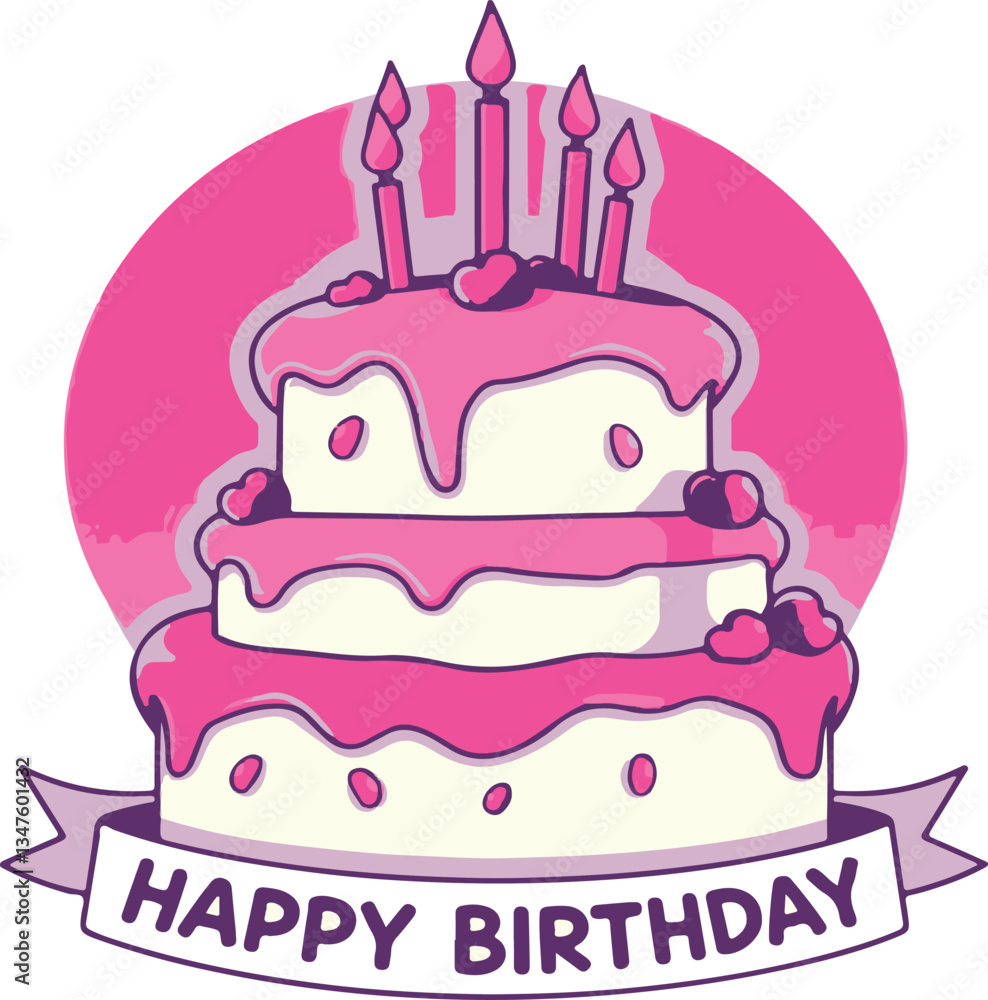 Happy birthday vector art illustration for t-shirts, greetings, posters, cards and more Happy birthday vector art illustration for t-shirts, greetings, posters, cards and more