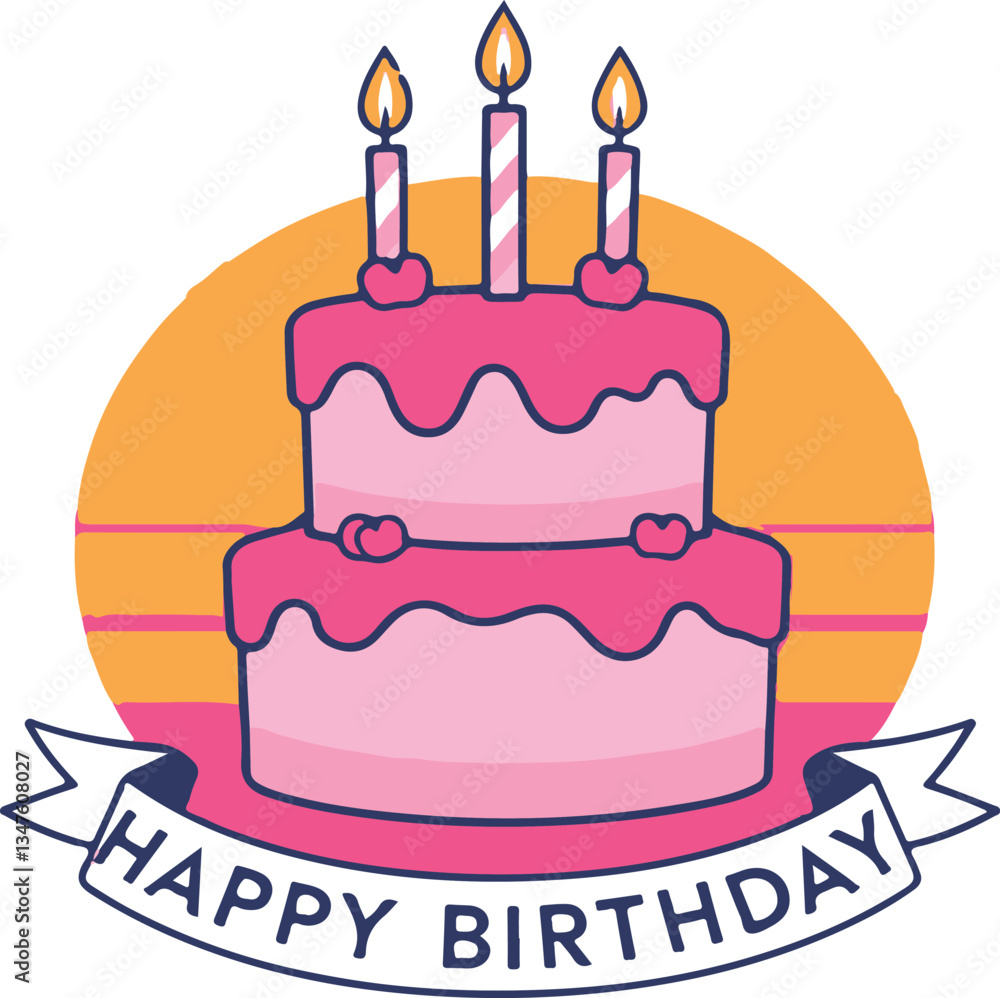 Happy birthday vector art illustration for t-shirts, greetings, posters, cards and more Happy birthday vector art illustration for t-shirts, greetings, posters, cards and more