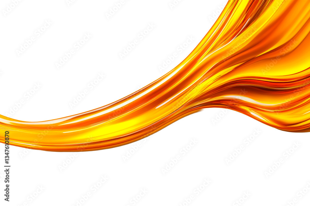 Abstract vibrant golden wave dynamic fluid flow design, cut out transparent Abstract vibrant golden wave dynamic fluid flow design, cut out transparent