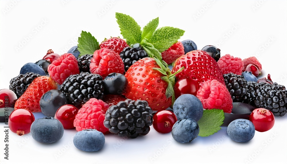wild berries mix on a transparent background isolated background wild berries mix on a transparent background isolated background
