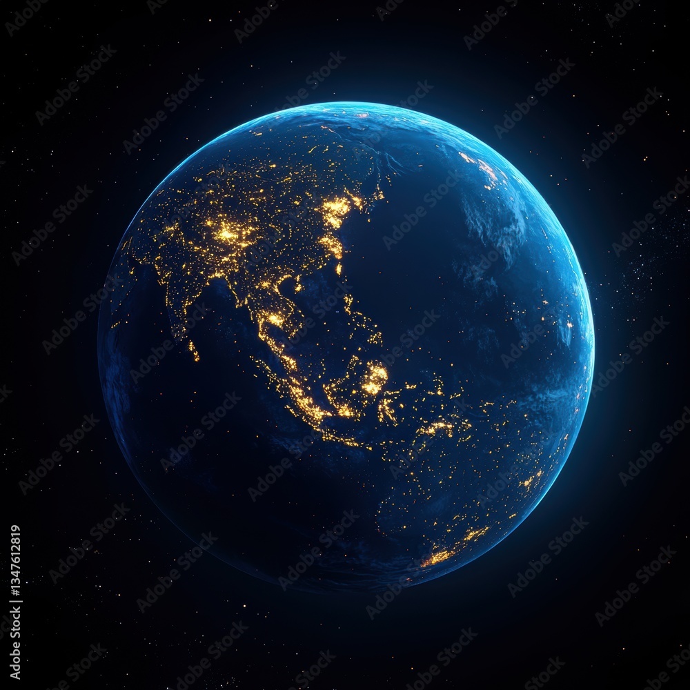 Fototapeta premium Planet earth viewed from outer space.