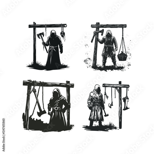 executioner design vector template illustration