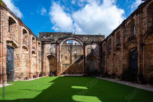 Ruin of the church of the Society of Jesus in the Casco Antiguo, the historic district of Panama City, Panama, Central America