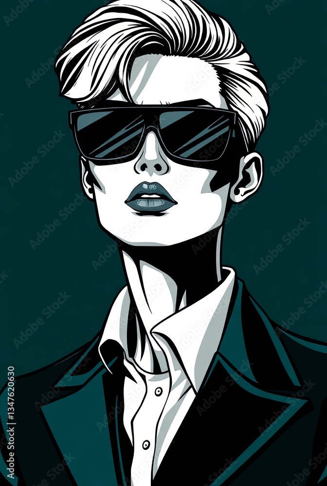 Fototapeta premium Dark Glamour in a Bold Noir Look