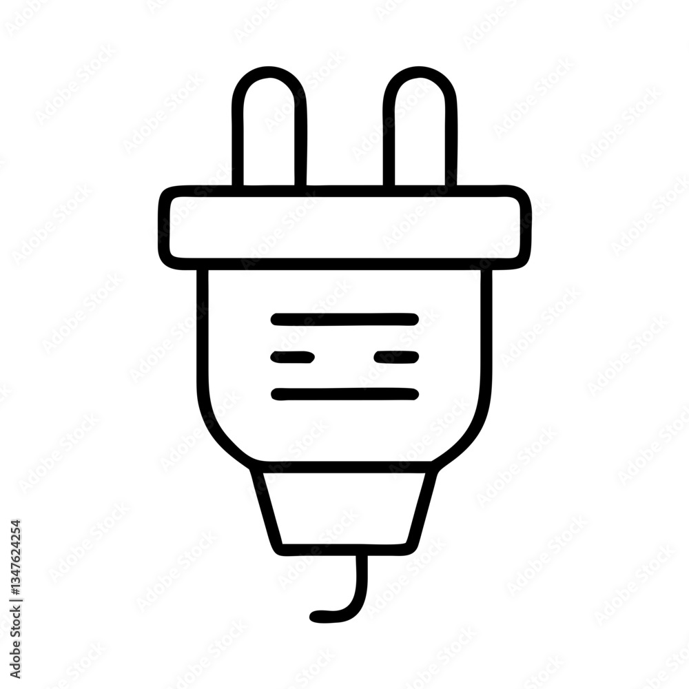 Electric plug design isolated on white background ideal for electrical safety and energy concept Electric plug design isolated on white background ideal for electrical safety and energy concept