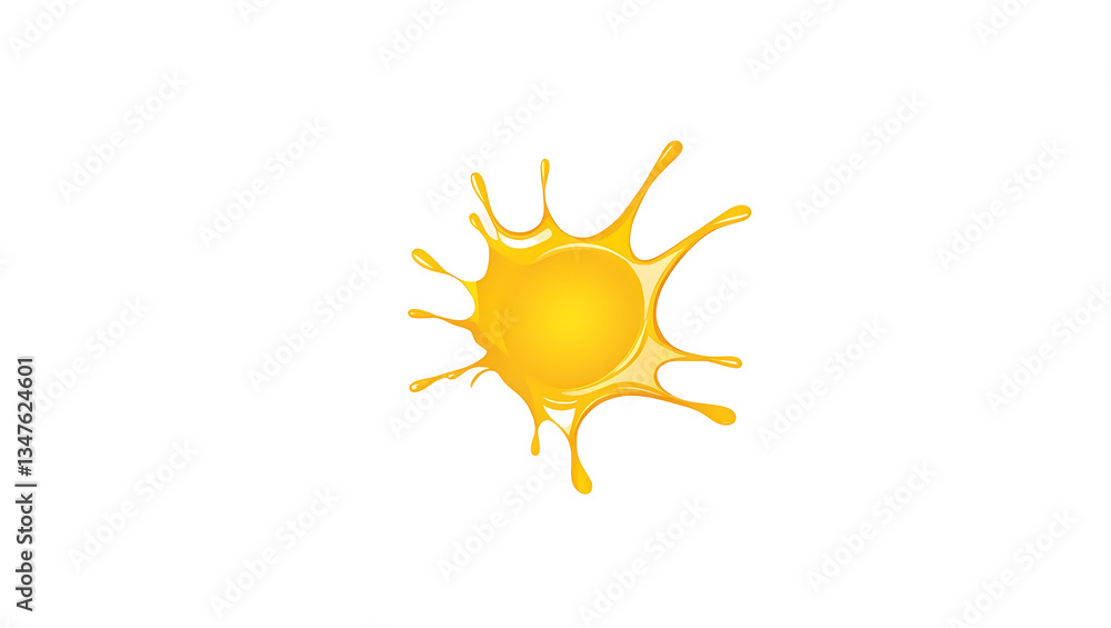 Striking yellow splash with a clean, transparent background—perfect for visual storytelling, web design, and marketing materials.