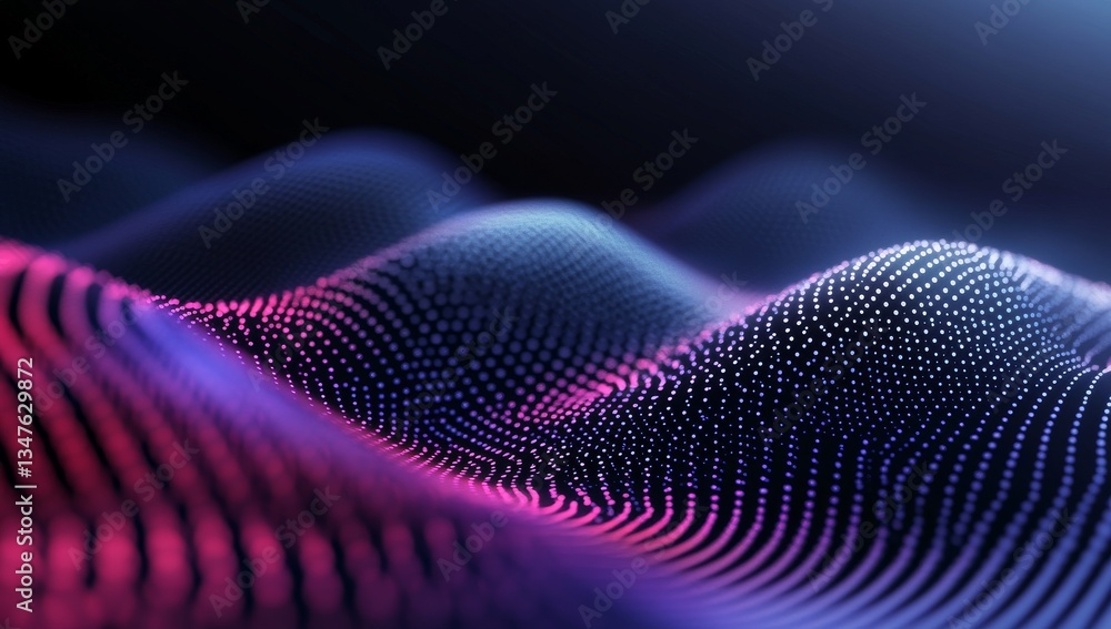 A geometric figure illuminated in neon light is set against the backdrop of a dark tunnel with a laser glow A geometric figure illuminated in neon light is set against the backdrop of a dark tunnel with a laser glow