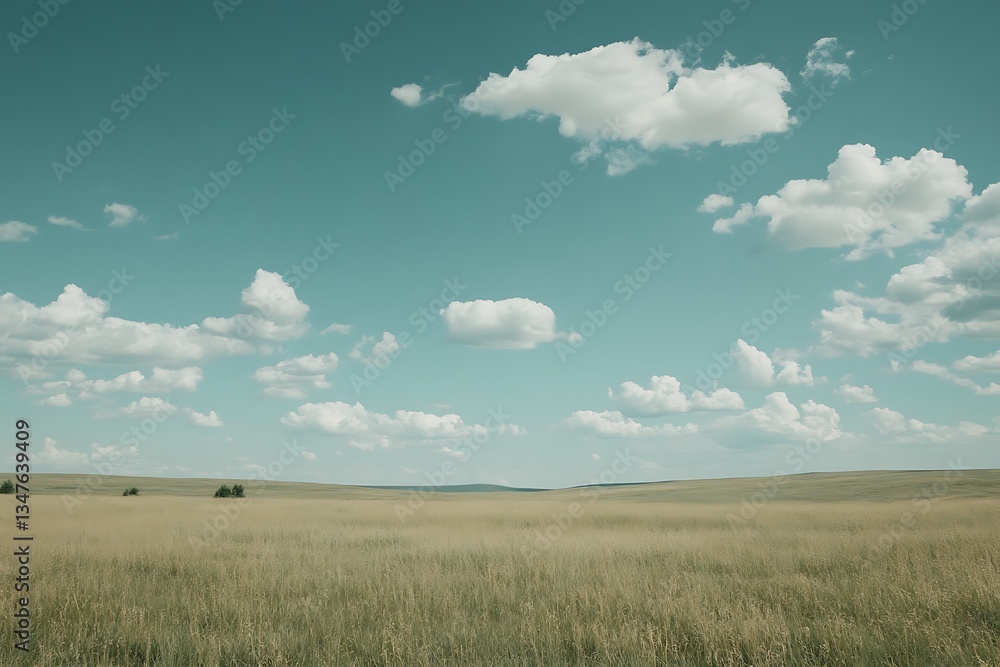 Obraz premium meadow sky flows out ceaseless with its free borders ever-changing veils and a bold feel of unbound stretch 