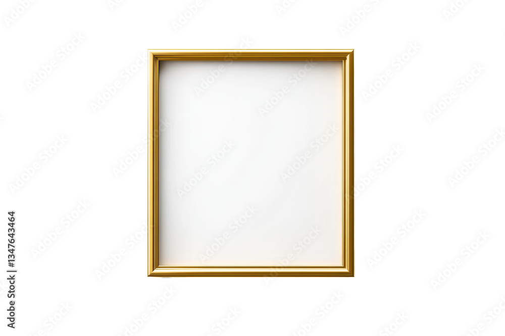 Empty golden frame template isolated on black background, cut out transparent Empty golden frame template isolated on black background, cut out transparent