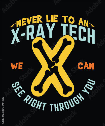 x ray t shirt design vector art illustration
