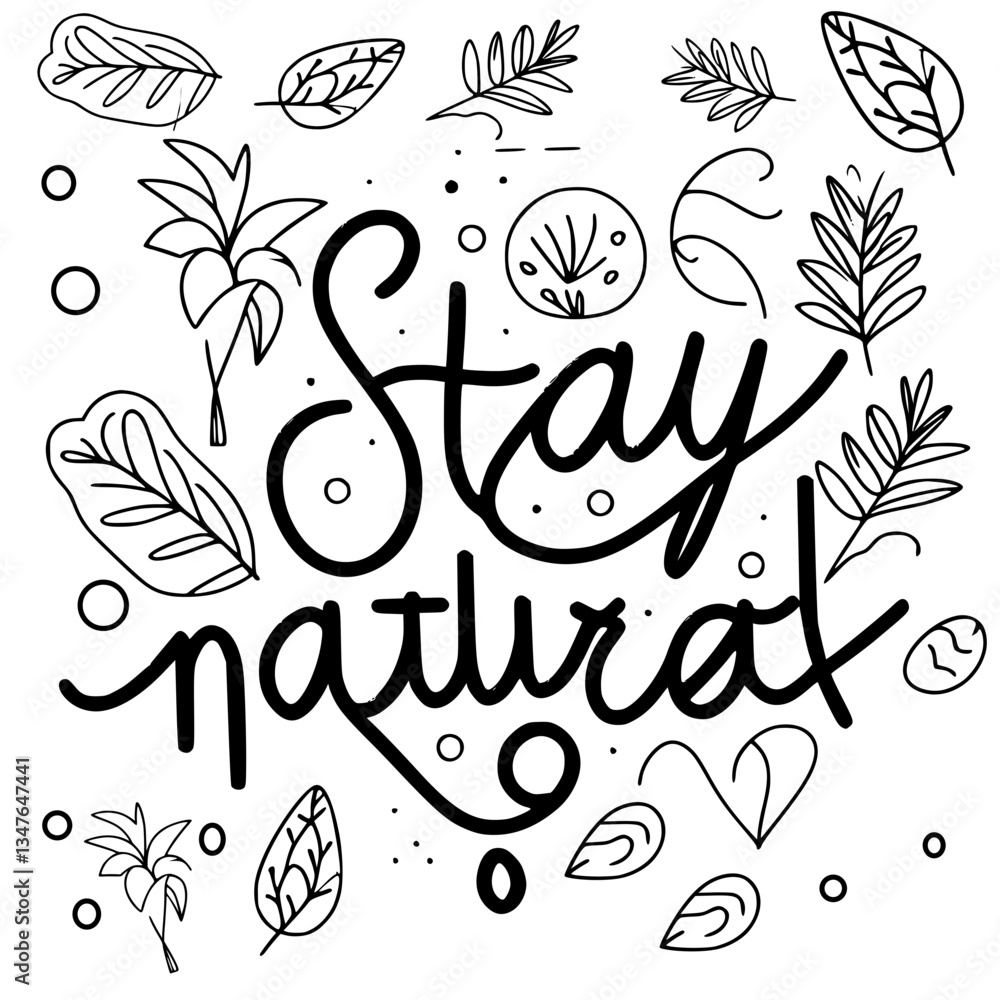 Draw of Stay Natural phrase Continuous one line Draw of Stay Natural phrase Continuous one line