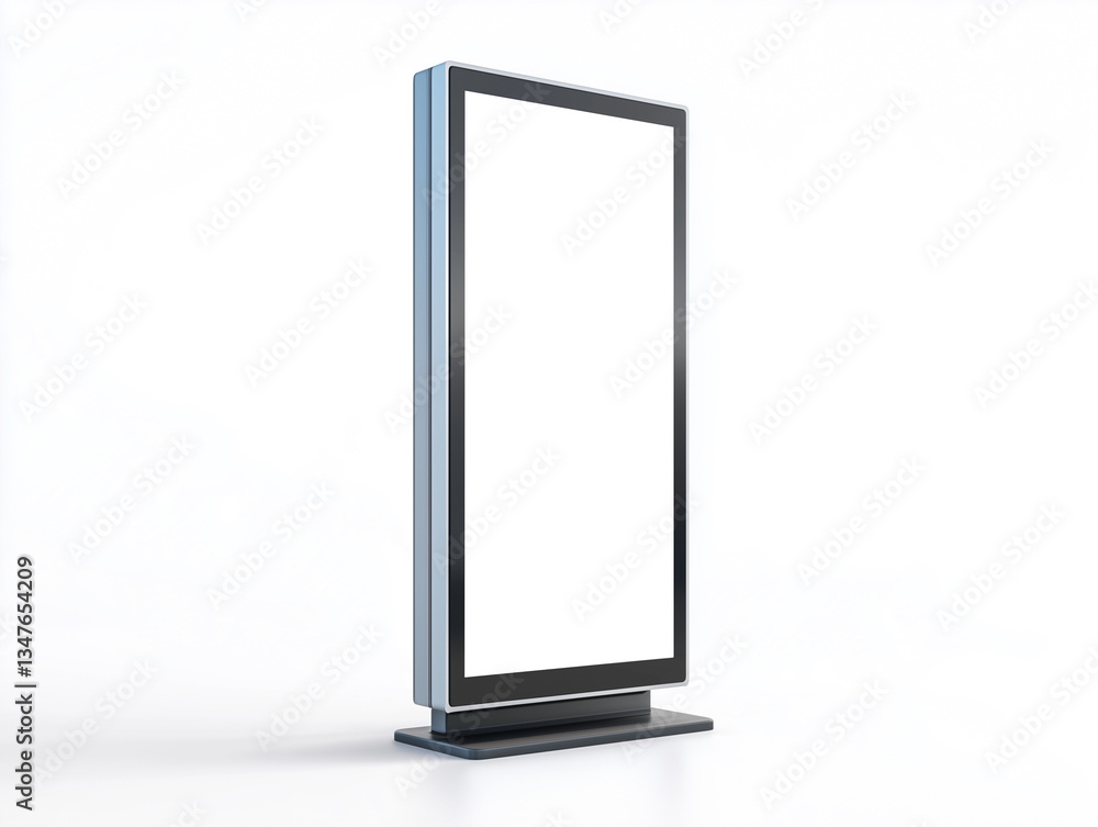 Blank isolated vertical ad citylight mockup or digital screen Blank isolated vertical ad citylight mockup or digital screen