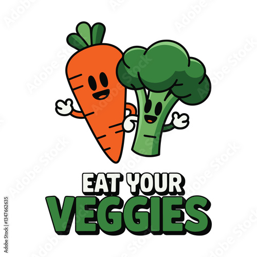 Eat Your Vegetables T Shirt Design Healthy Eating