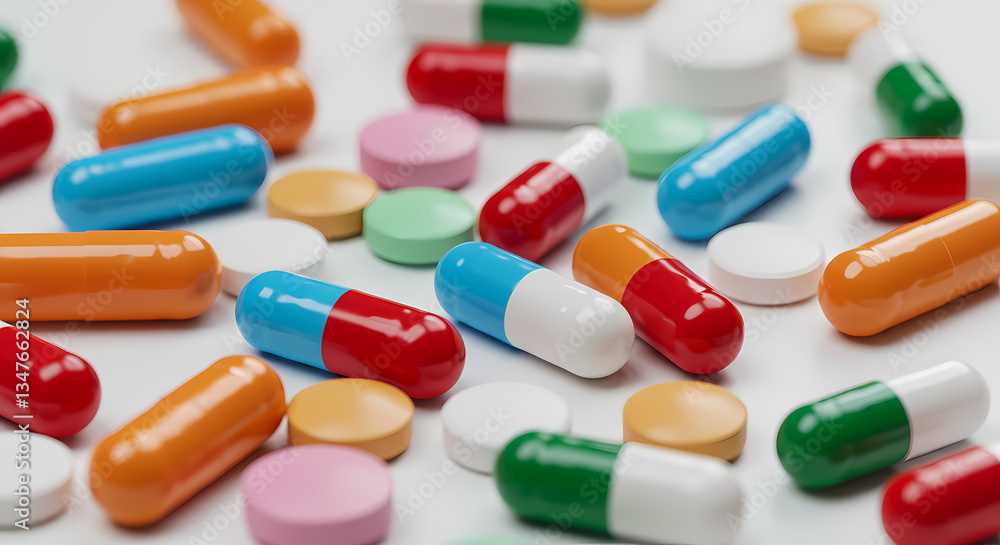 Colorful Medication Capsules and Tablets Colorful Medication Capsules and Tablets