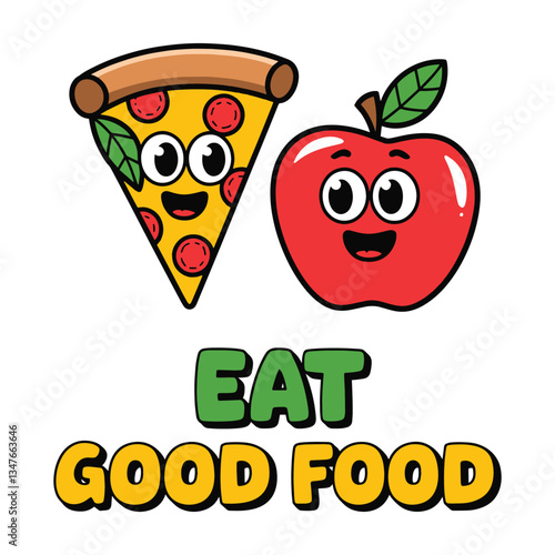 Eat Good Food T Shirt Design Healthy Eating