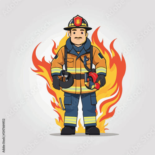 fireman, emergency, safety, rescue, danger, firefighter, uniform, fire, fighter, man, red, helmet, protection, equipment, background, hose, service, burn, flame, hero, person, water, work, engine, job