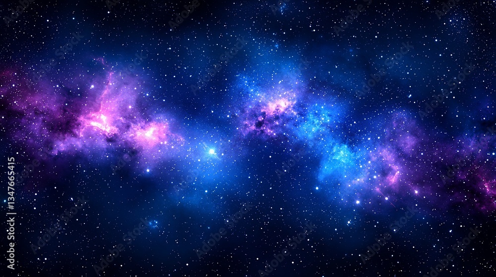 Naklejka premium Cosmic Nebula Space Background