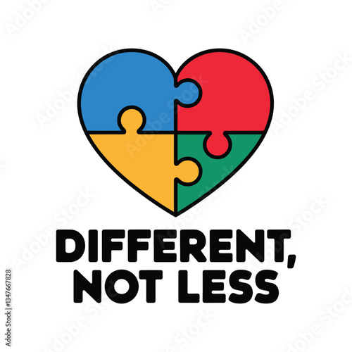 Different Not Less T Shirt Design Autism Awareness