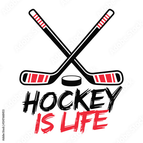 Ice Hockey Is Life T Shirt Design Sports Passion