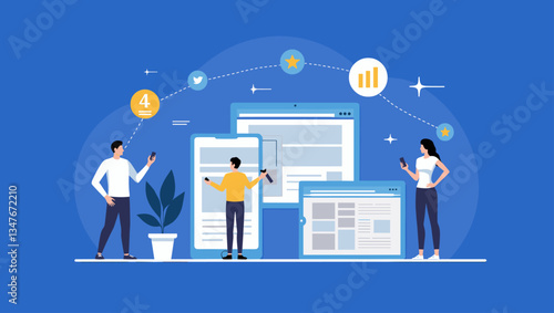 Mobile-First SEO Strategy Vector: Enhance Website Ranking on Smartphones & Tablets. Optimize Content & Structure. Responsive Design for Improved User Experience & Search Results!