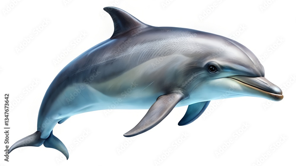 Fototapeta premium dolphin isolated on white background