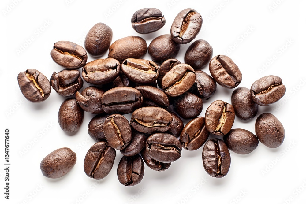 Coffee beans on white background. AI generated Coffee beans on white background. AI generated