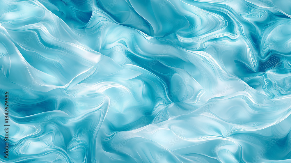 Smooth and Fluid Abstract Blue Waves with Soft Flowing Texture Smooth and Fluid Abstract Blue Waves with Soft Flowing Texture