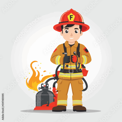 fireman, emergency, safety, rescue, danger, firefighter, uniform, fire, fighter, man, red, helmet, protection, equipment, background, hose, service, burn, flame, hero, person, water, work, engine, job