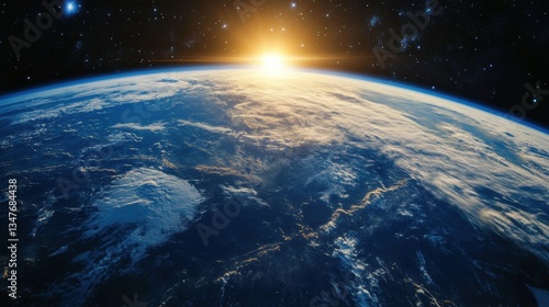 Planet earth viewed from outer space.
