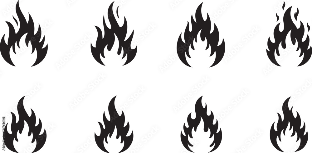 Obraz premium Fire icon vector for web and mobile app. fire sign and symbol