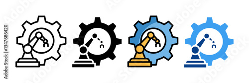 Robotics Engineer  Icon Set Multiple Style Collection