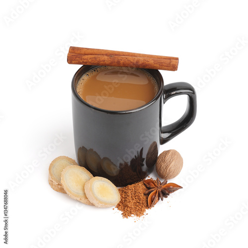 Black cup of delicious masa...