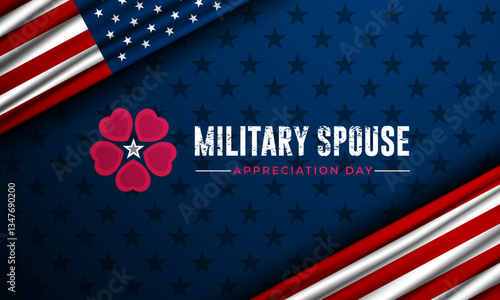Military Spouse Appreciation Day Background Design Illustration 