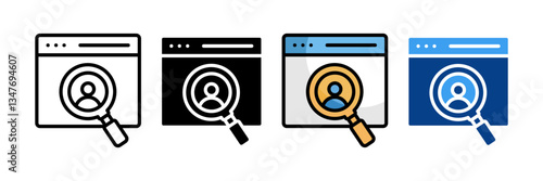 User Research  Icon Set Multiple Style Collection