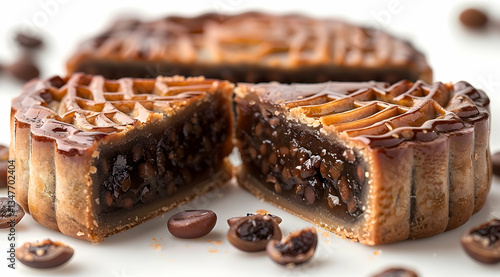 Coffee Flavored Mooncakes Slices