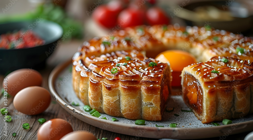 Golden Egg Tart With Crispy Crust