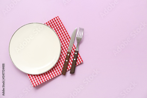 Table setting with plate, c...