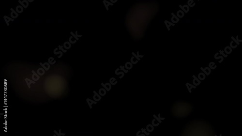 Pale gold cinematic light leak refraction lens flare overlay layer best used with screen blending mode for a natural film like special bokeh lighting special effect 4K