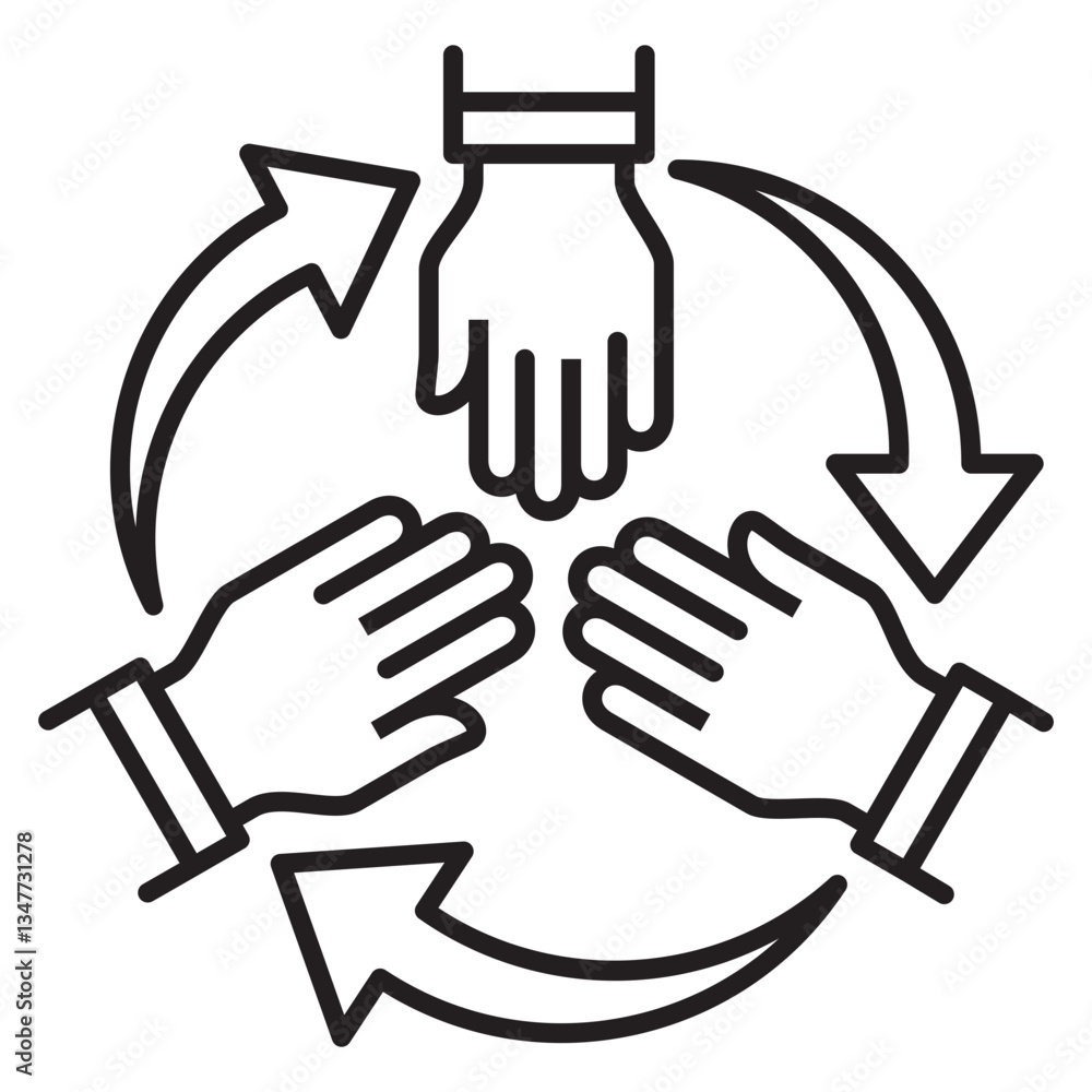custom made wallpaper toronto digitalCooperation icon. Teamwork icon. Hand icon symbol for work together, solidarity, unity, humanity and togetherness.