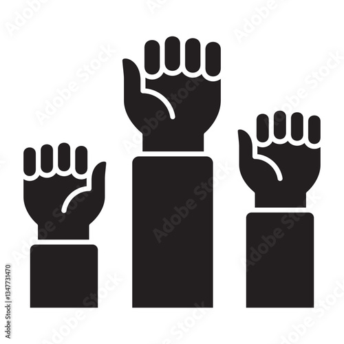 Volunteers icon. Solidarity symbol. Icon symbol for employee, fight, friendship, together, humanity and participation.