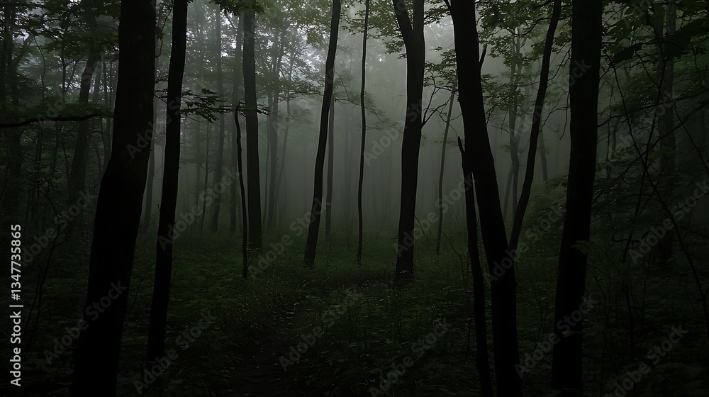 Fototapeta premium Misty forest path