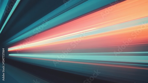 Dynamic light trails capture urban tunnel abstract photography nighttime motion speed