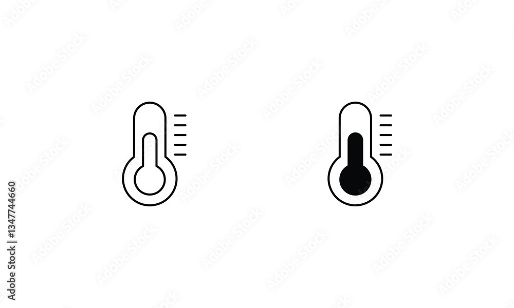 Thermometer vector icons set stock illustration Thermometer vector icons set stock illustration
