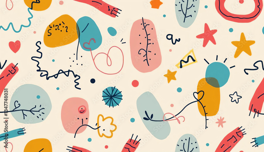 Playful Abstract Patterns: A Retro and Modern Fusion Playful Abstract Patterns: A Retro and Modern Fusion