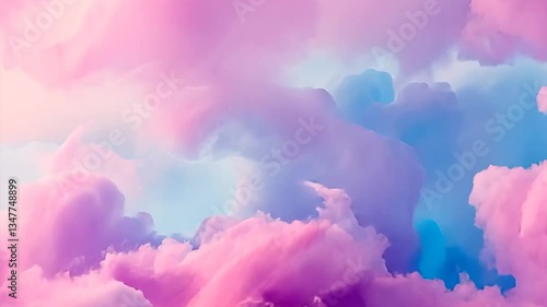Wallpaper Mural Pastel cloudscape, dreamy sky, vibrant colors, ethereal background, design element Torontodigital.ca
