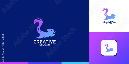 Creative Squirrel Animal Logo
