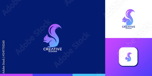 Creative Squirrel Animal Logo
