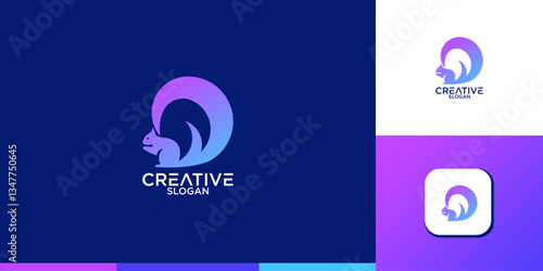 Creative Squirrel Animal Logo
