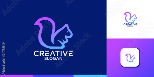 Creative Squirrel Animal Logo
